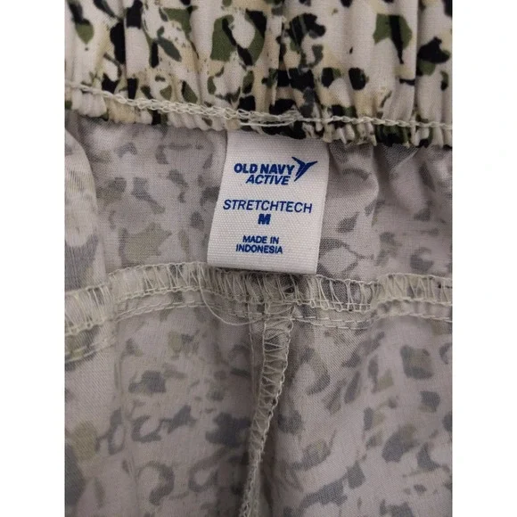 Old‎ Navy Active StretchTech Pants Sz M Beige Black Green Pull-on Elastic Waist - Picture 6 of 8